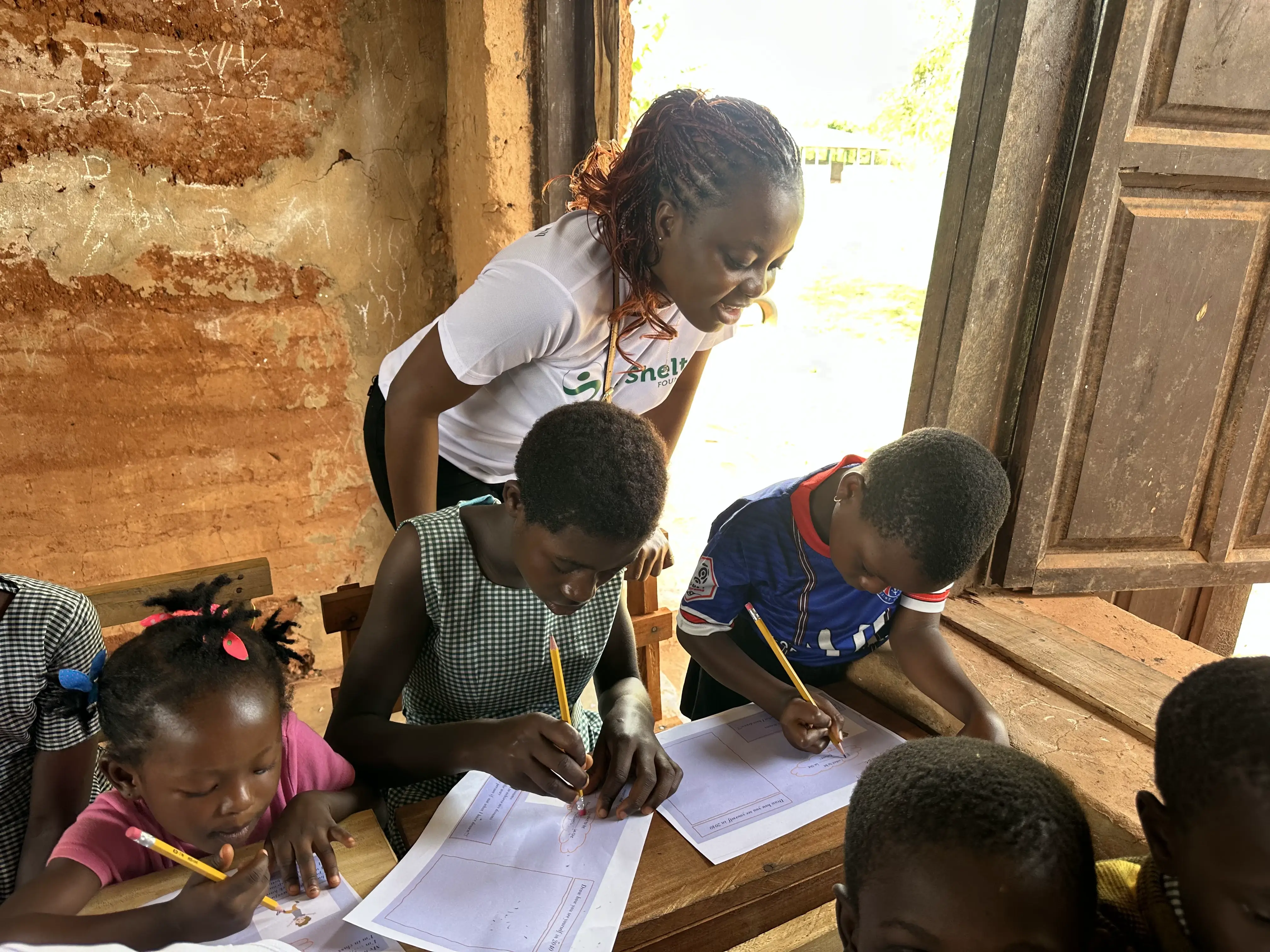 Students participating in workshops